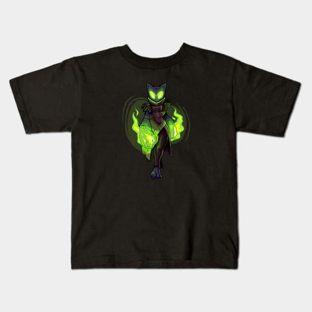 Feline mage Kids T-Shirt by MrKirboy